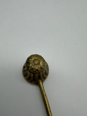 6” brass candle snuffer flower motif