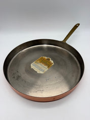 11.5” Revere Ware 1801 Signature Solid Copper bottom Stainless  Skillet circa 1976