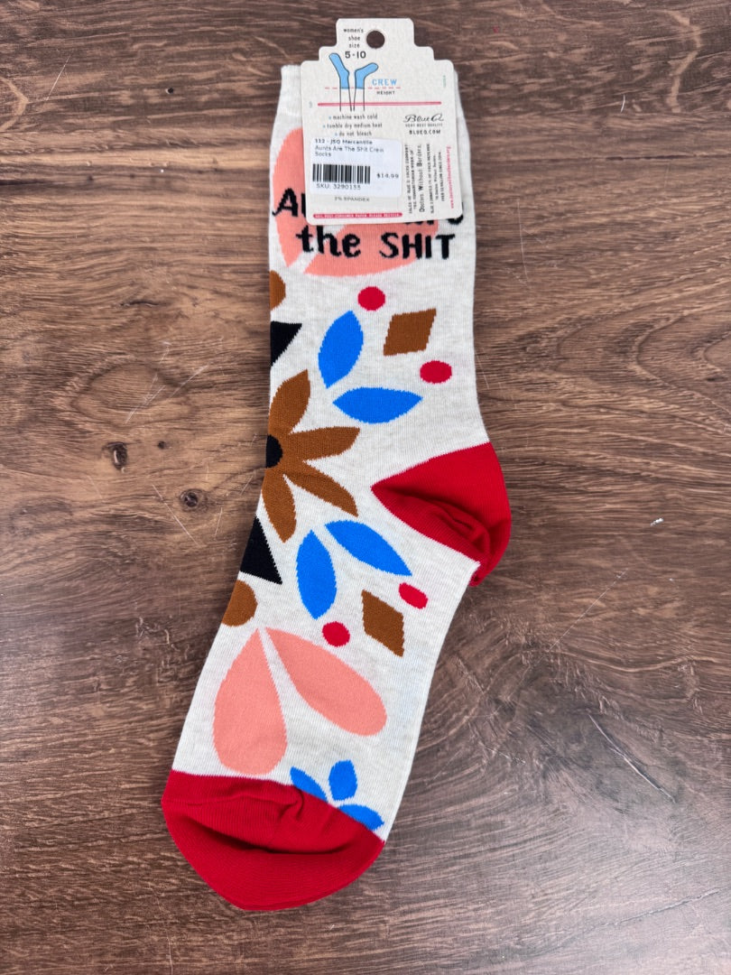 Aunts Are The Shit Crew Socks