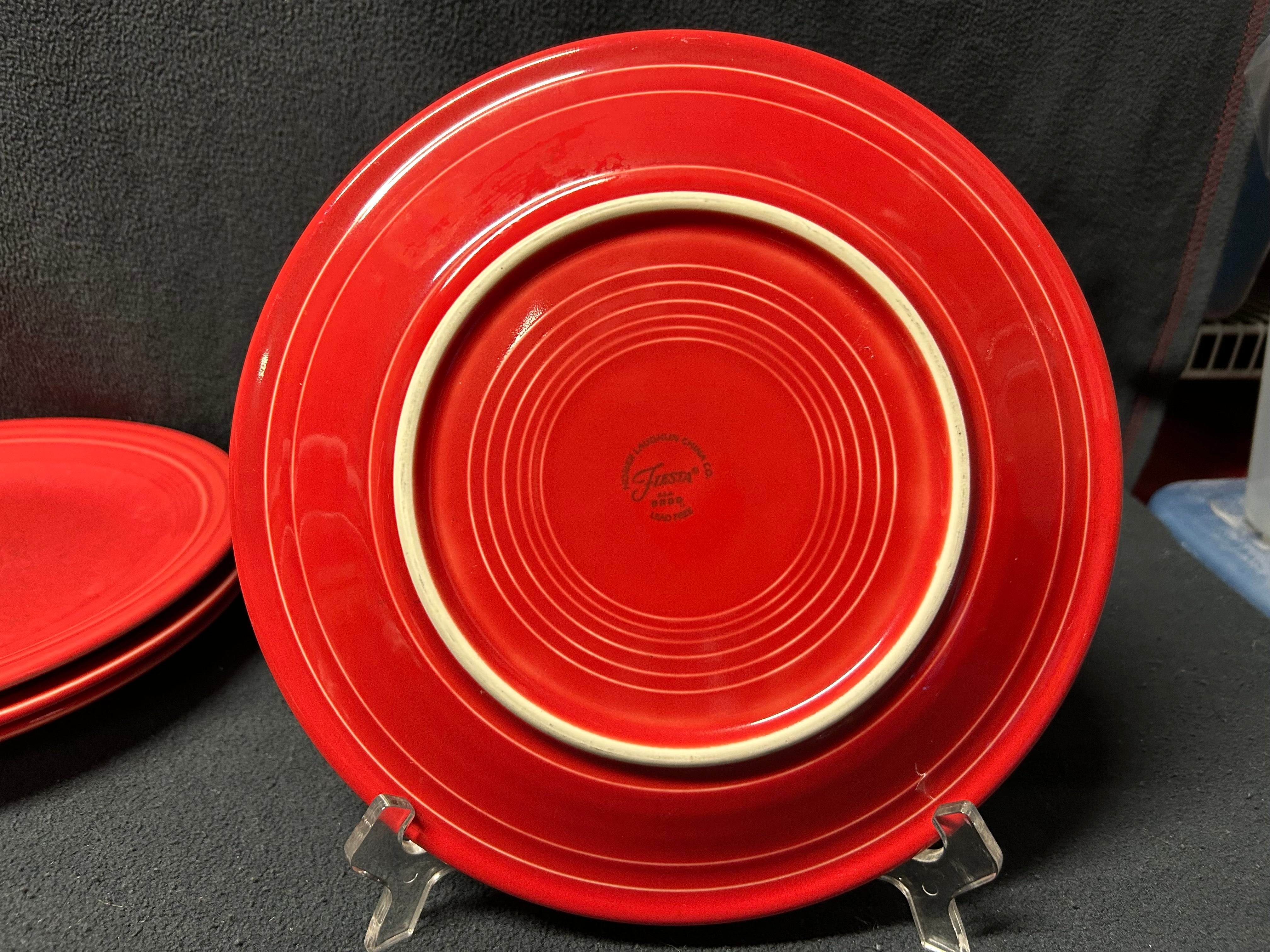Red Fiestaware Dinner Plate 10.5 in.