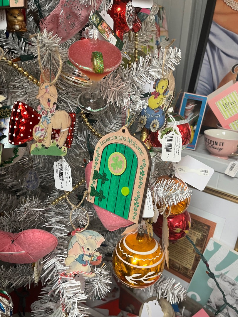 VTG Wood Kitschy Spring/Easter Ornaments