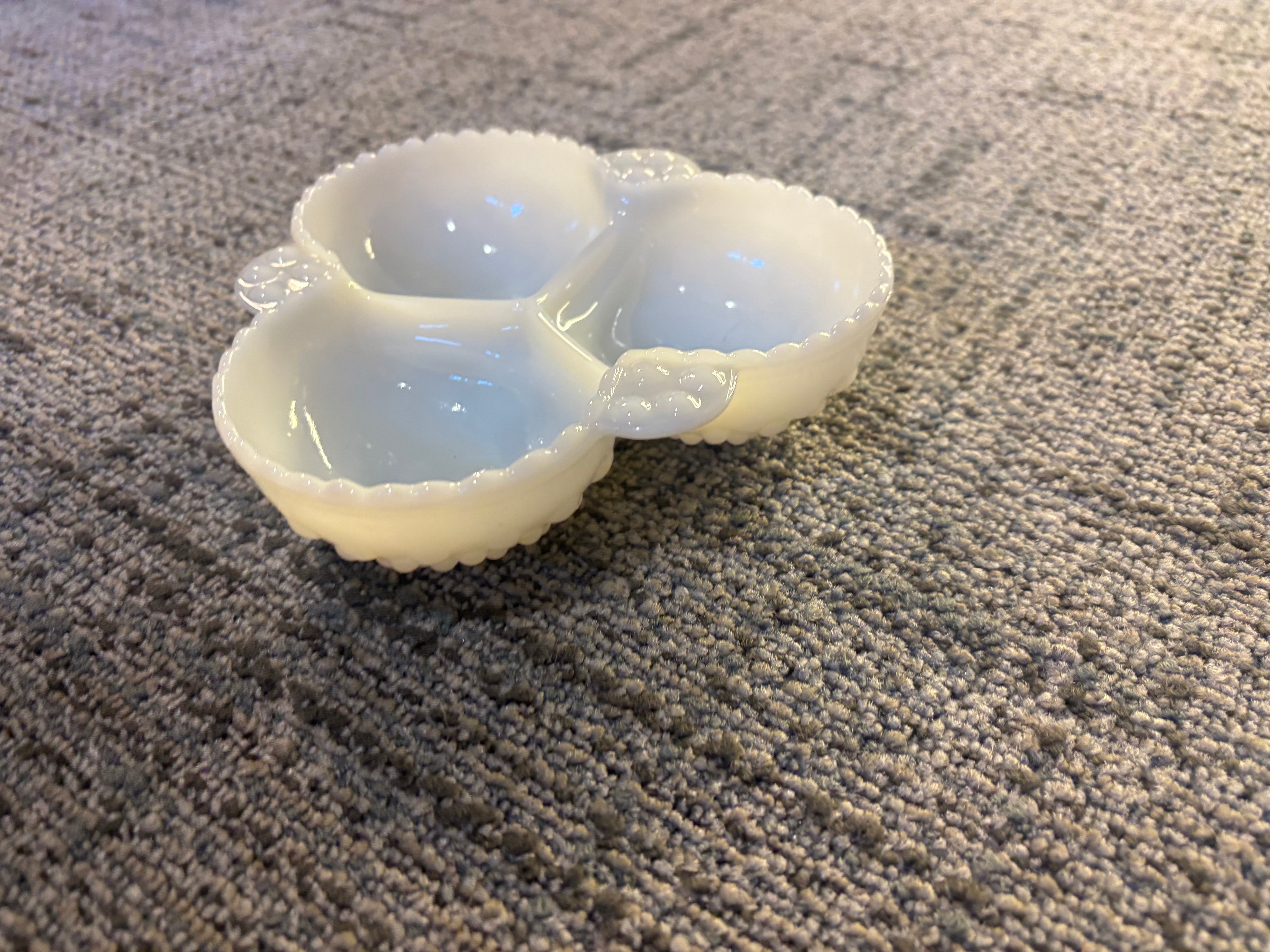 Trio milk glass