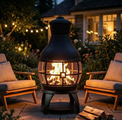 BALI OUTDOORS Chiminea Outdoor Fireplace | Outdoor Wood Burning