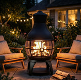 BALI OUTDOORS Chiminea Outdoor Fireplace | Outdoor Wood Burning