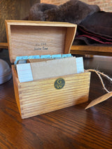 Globe Wernicke Oak Wood Recipe Box
