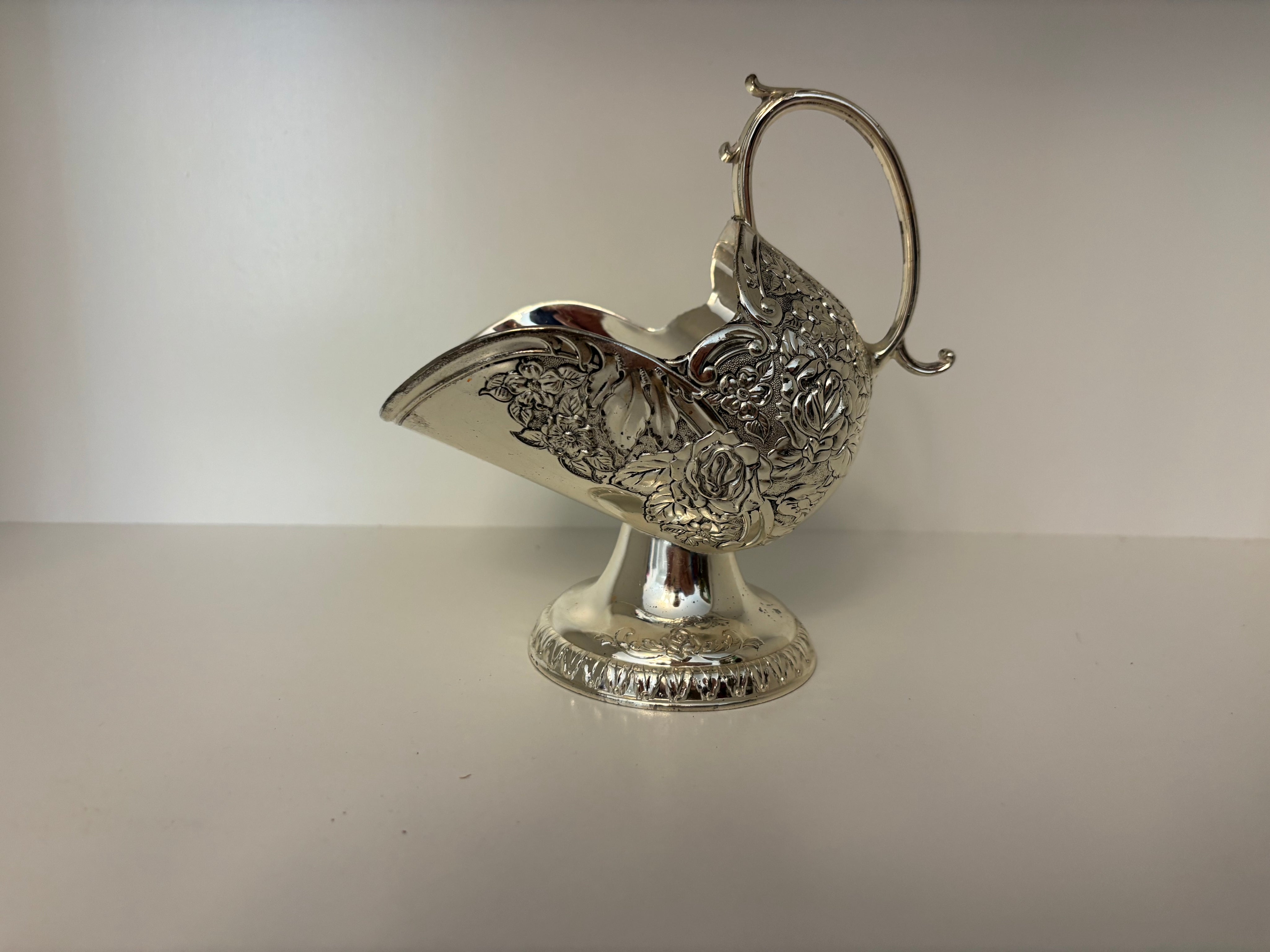 vintage silver-plated sugar scuttle