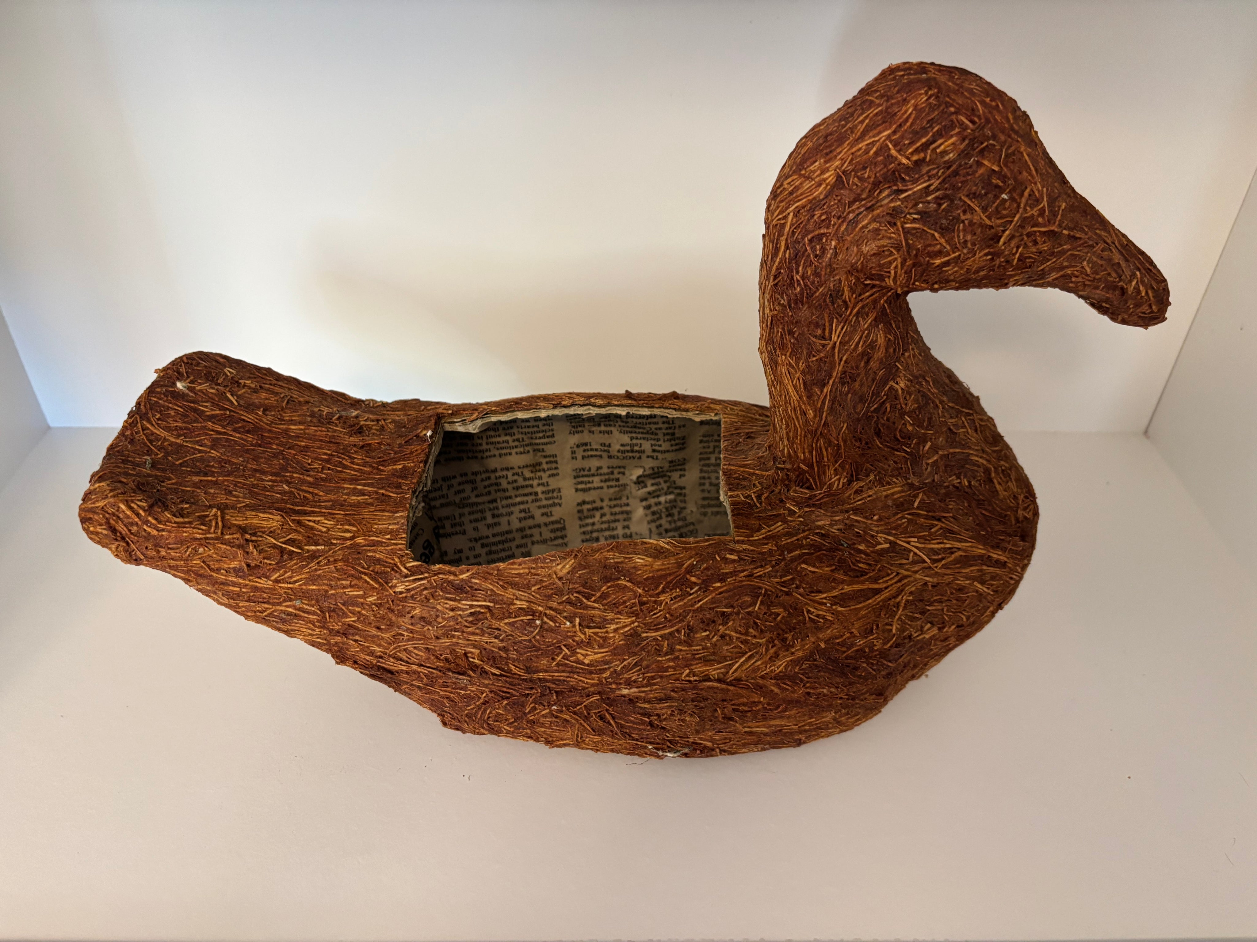 Handmade duck dry vase