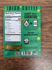 Irish Coffee Single Serve Craft Cocktail by Noble Micks