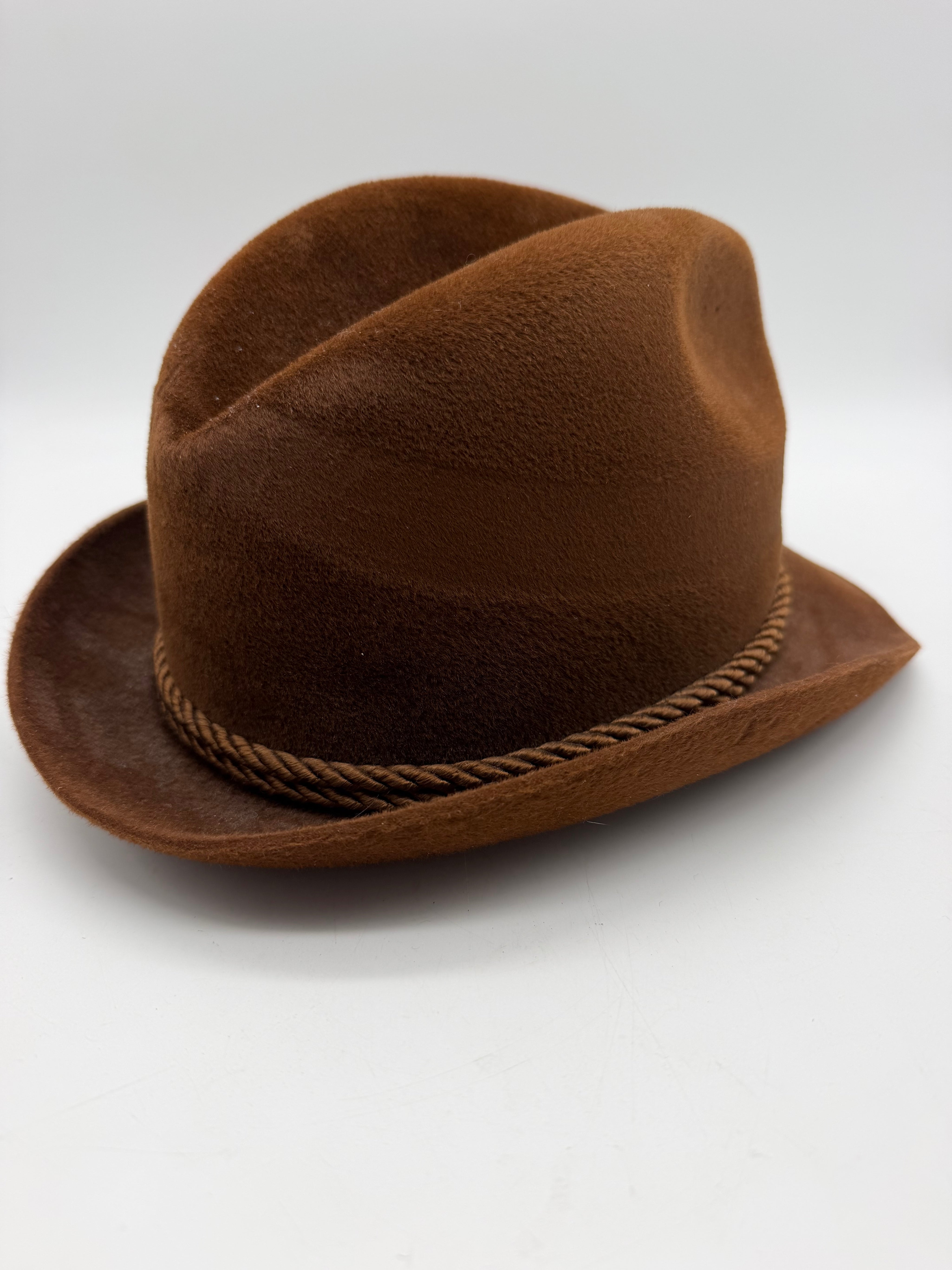 7 1/4 Men’s Knox Brown Fedora “cognac”Vintage