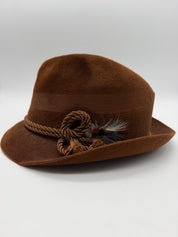 7 1/4 Men’s Knox Brown Fedora “cognac”Vintage