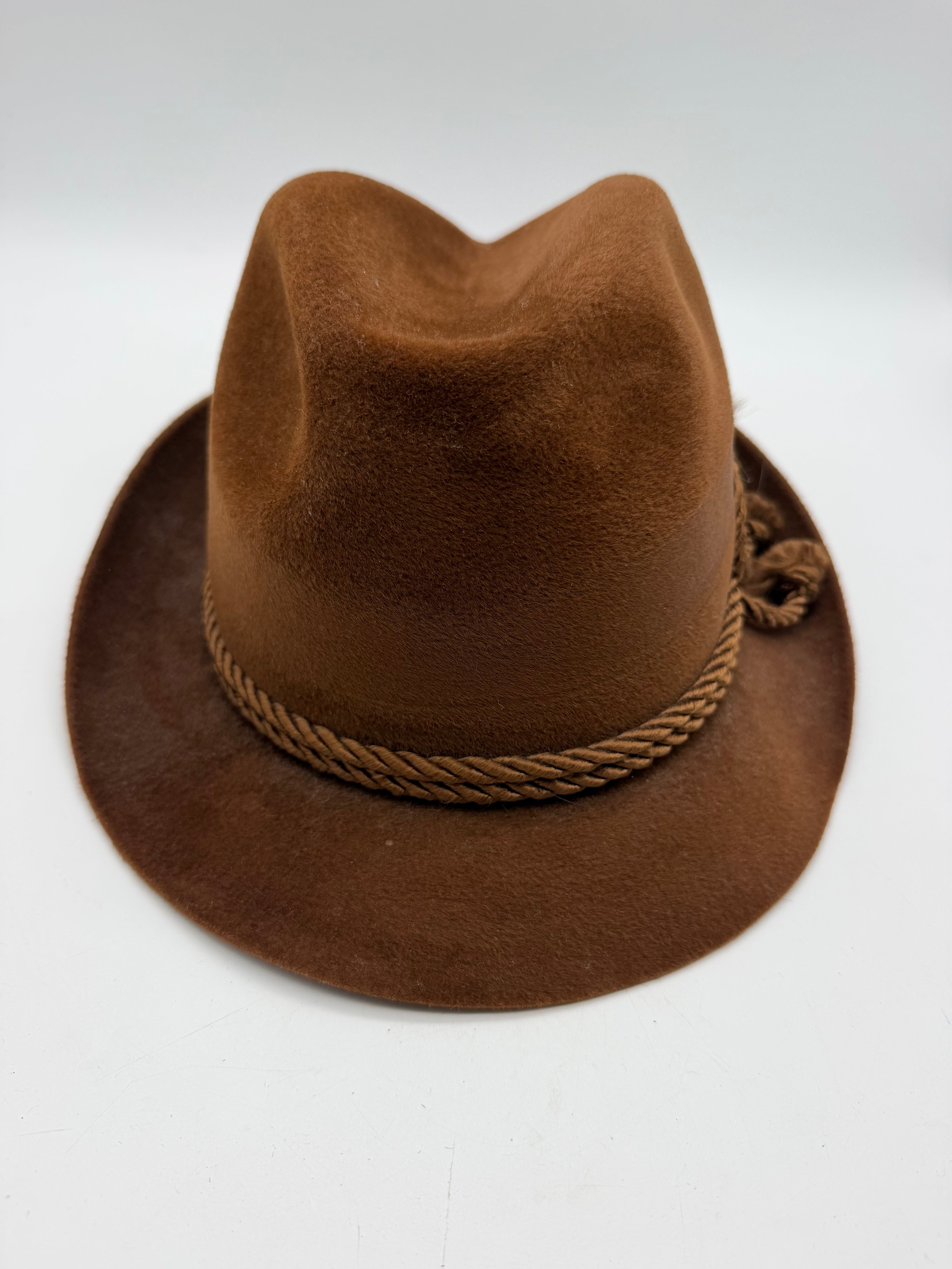 7 1/4 Men’s Knox Brown Fedora “cognac”Vintage