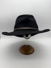 L Schuman Sullivan New Haven Connecticut Crusher Black Wool Hat Size L Made in USA