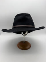 L Schuman Sullivan New Haven Connecticut Crusher Black Wool Hat Size L Made in USA