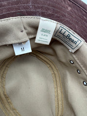 M Vintage LL Bean Leather Packer Hat OJF78 Brown Suede Fedora Outback Medium USA