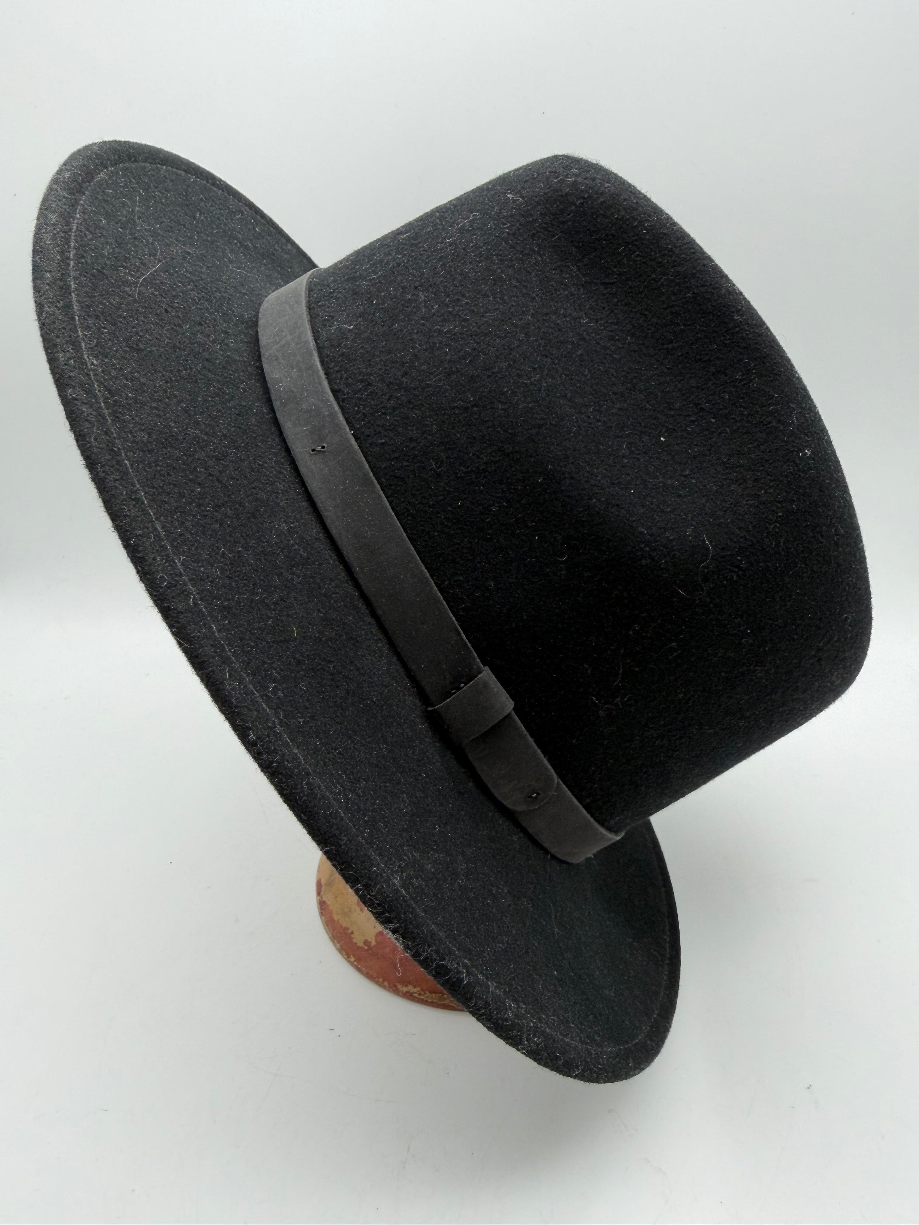 Large Men's Hat Lite Felt JOS.A.Bank 100% Wool  Packable Black