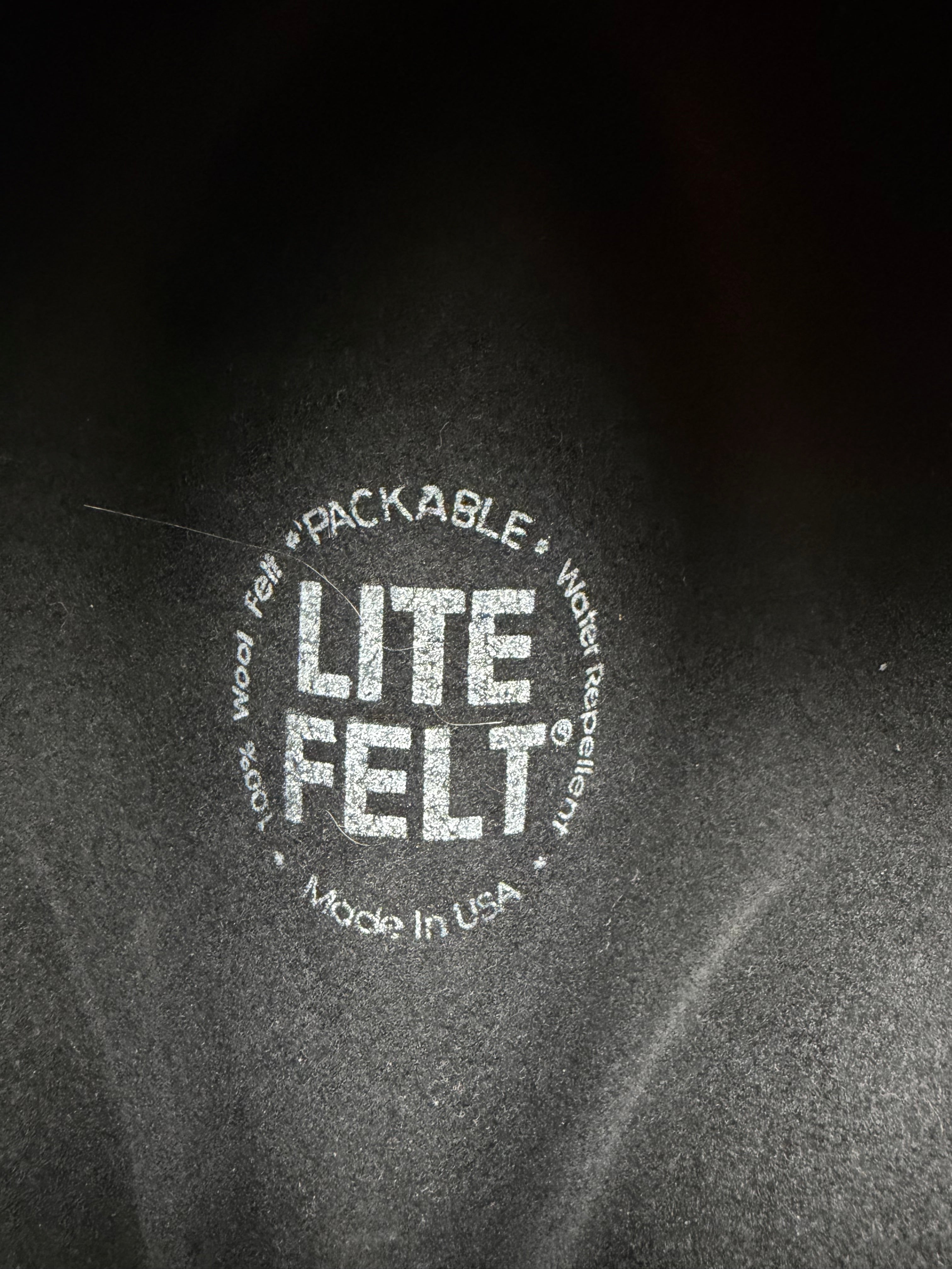 Large Men's Hat Lite Felt JOS.A.Bank 100% Wool  Packable Black