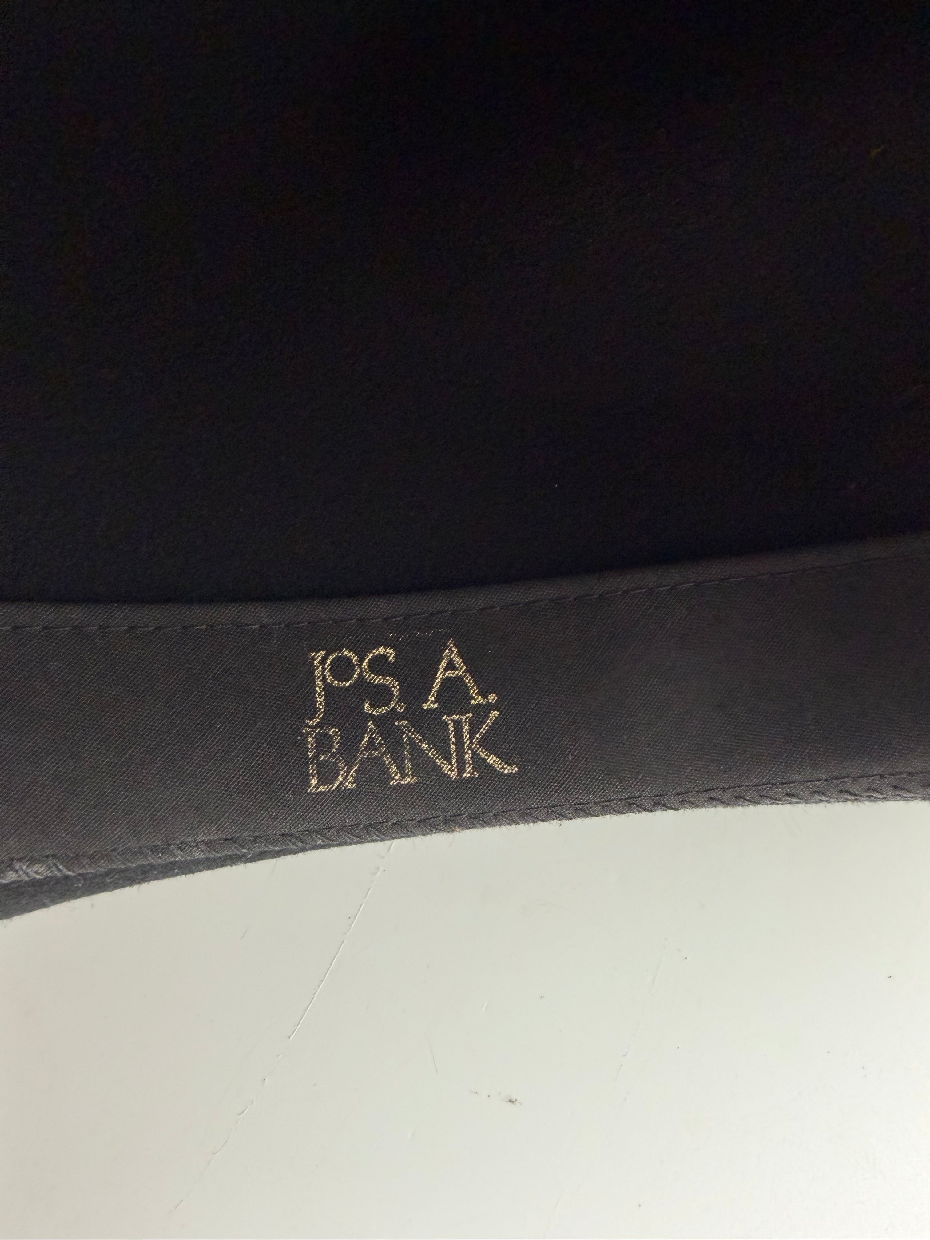 Large Men's Hat Lite Felt JOS.A.Bank 100% Wool  Packable Black