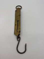12” Brass  Salter’s Pocket Hanging Scale 1950s, Made in England 15lb