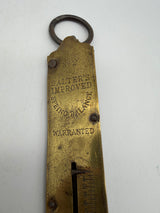 12” Brass  Salter’s Pocket Hanging Scale 1950s, Made in England 15lb