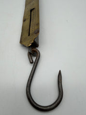 12” Brass  Salter’s Pocket Hanging Scale 1950s, Made in England 15lb