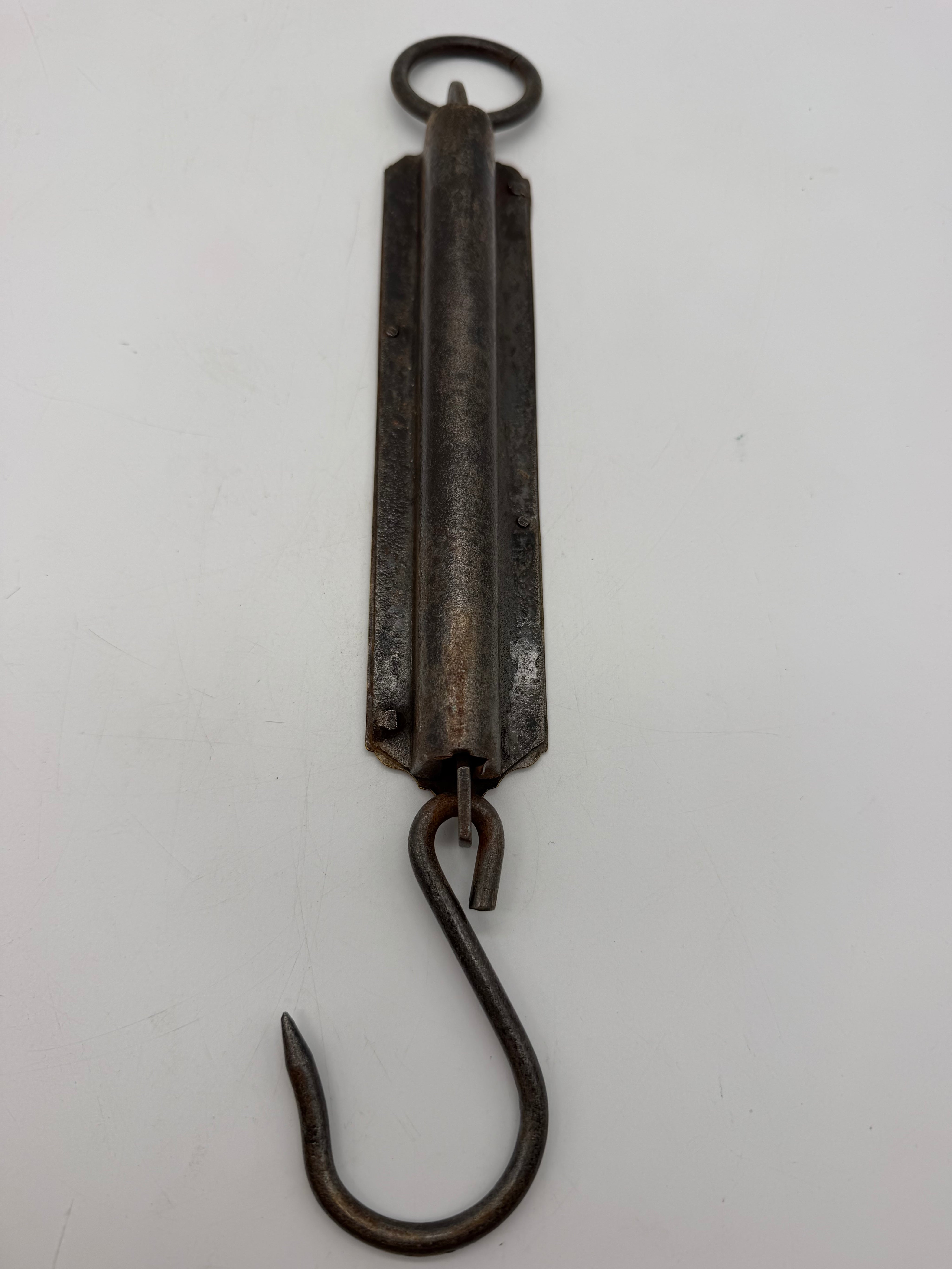 12” Brass  Salter’s Pocket Hanging Scale 1950s, Made in England 15lb
