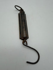8” Vintage PS & W Company Brass Spring Balance Hanging Pocket Scale 25 lb