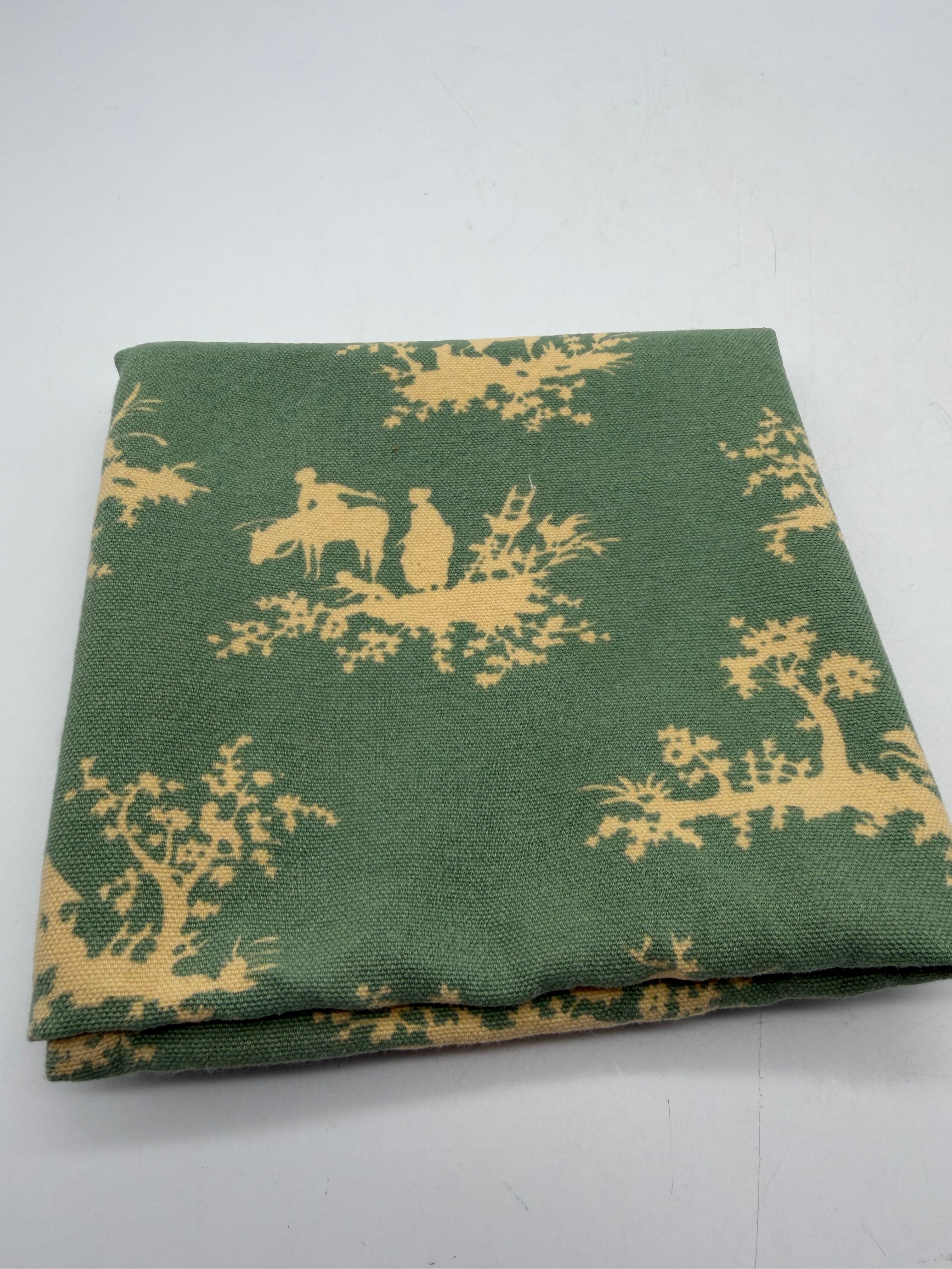 19x24” tea towel Kitchen Towel green Asian  print