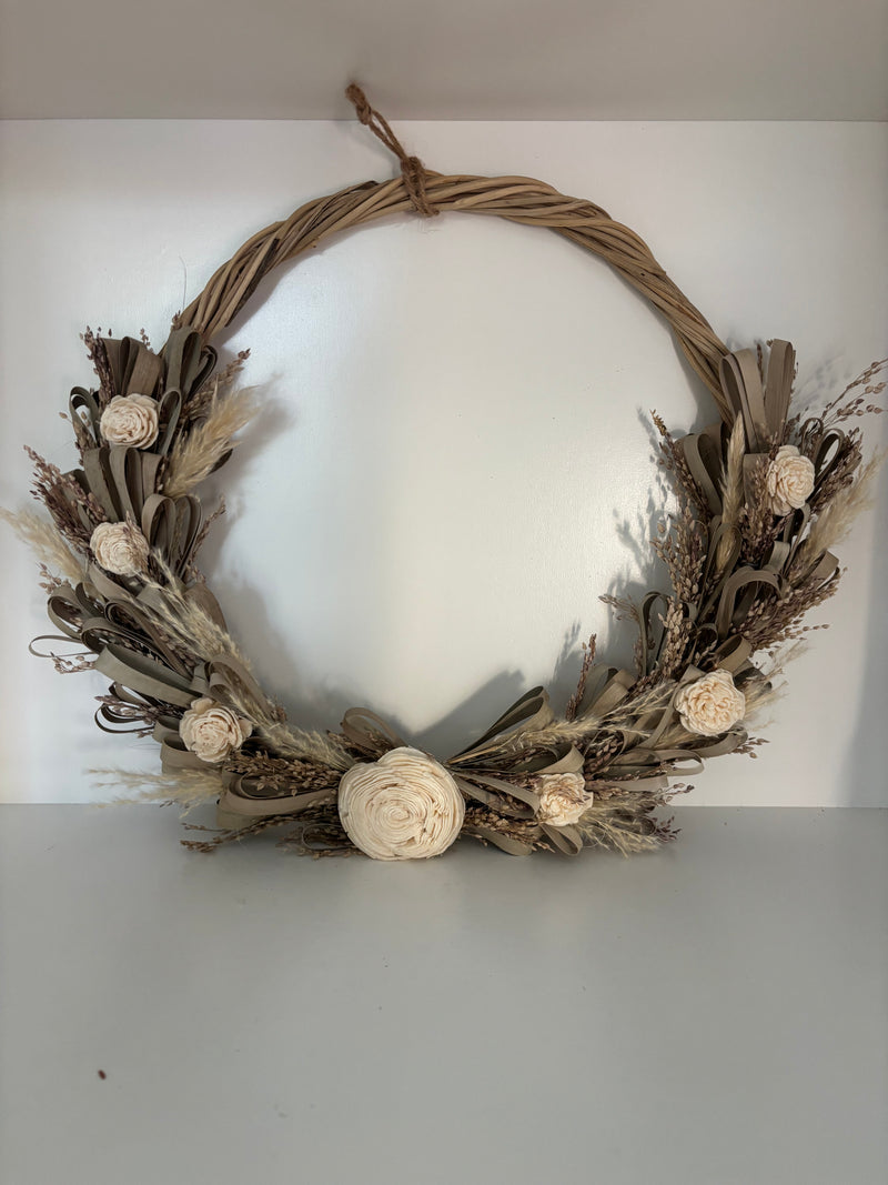 Dried botanicals boho wreath by 603 - Mavis Estate Edit