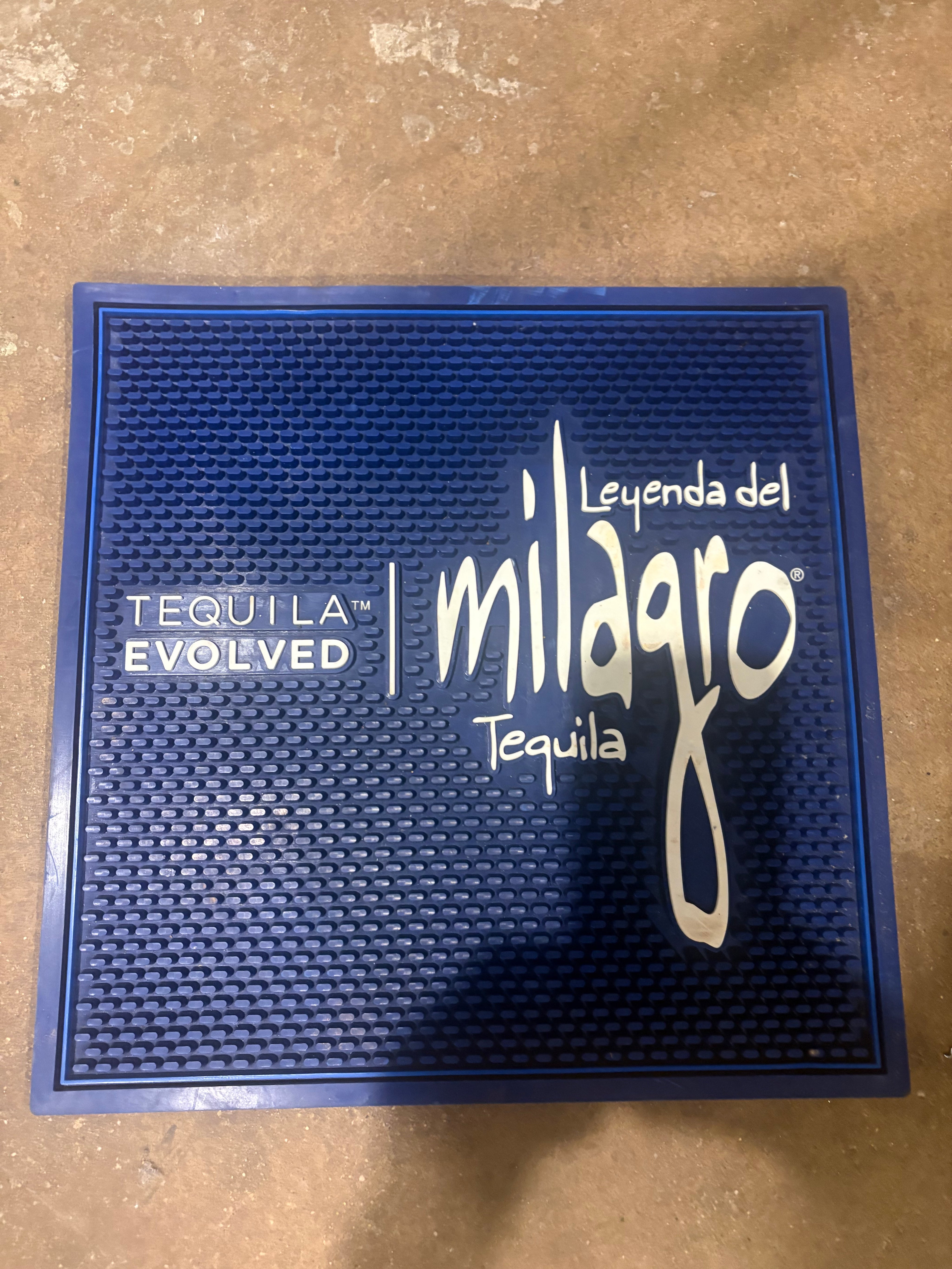 Milagro Tequila Square Rubber Bar Mat