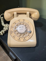 Vintage Beige Rotary Phone