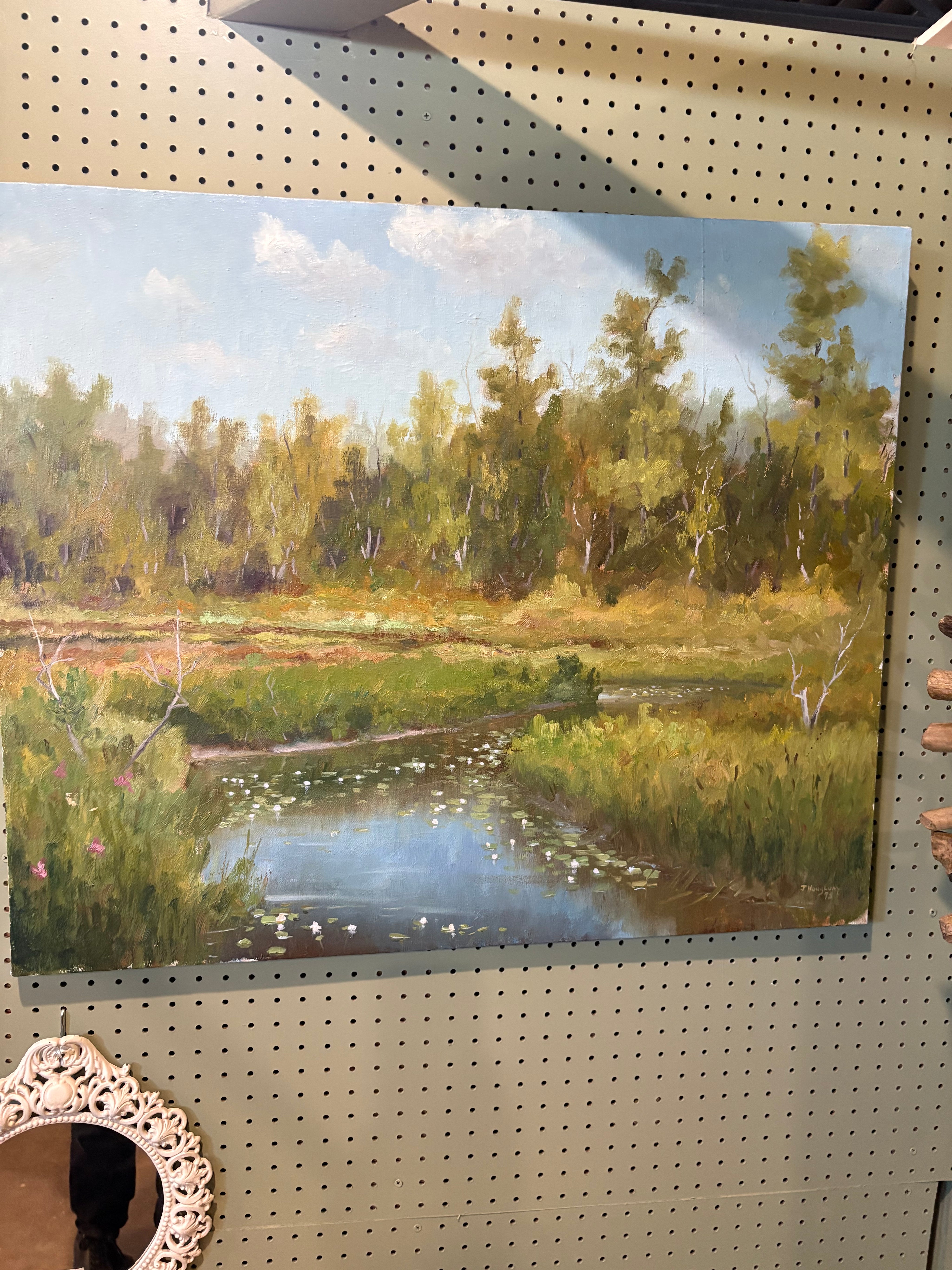 Signed Unframed Landscape Painting