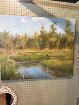 Signed Unframed Landscape Painting