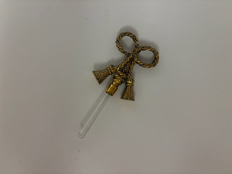 vintage gold tone and glass perfume bottle dauber by 603 - Mavis Estate Edit
