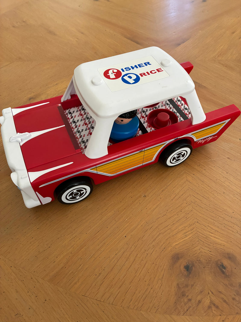 Vintage Fisher Price Nifty Car with Driver by 722 - Vintage Novelties