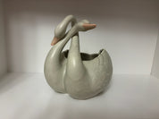 vintage Fitz and Floyd double swan or goose bowl