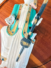 Hand-carved and painted Wooden Musical Wall Hanging