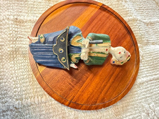 Hand-Carved and Painted Wooden Musical Wall Hanging