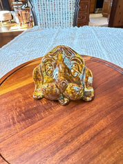 Denmead Pottery Glazed Hound Dog Glass Holder