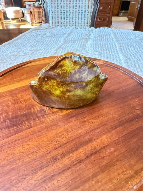 Denmead Pottery Glazed Hound Dog Glass Holder
