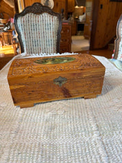 Hand-Carved Cedar Jewelry Box
