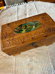 Hand-Carved Cedar Jewelry Box