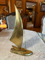 Brass Sailboat Sculpture