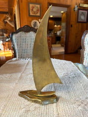 Brass Sailboat Sculpture