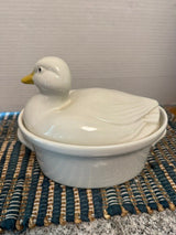White Duck Covered Casserole Dish
