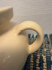 Striped Stoneware Bean Pot