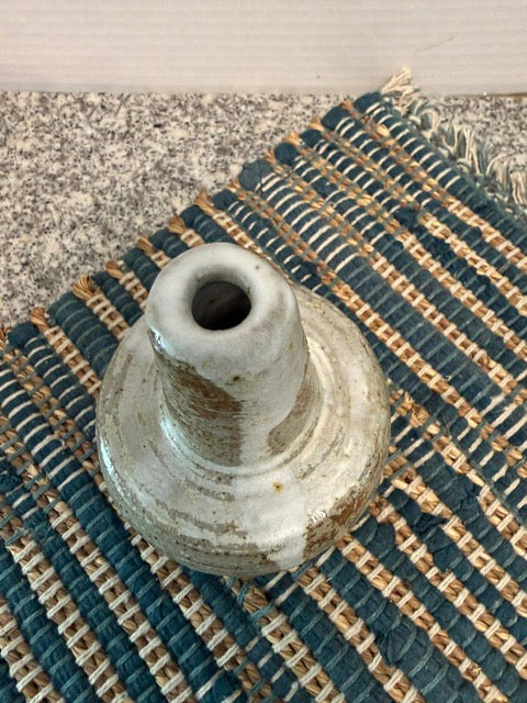 Studio pottery vase w/drip glaze