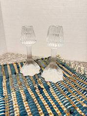 Oneida Celeste Crystal Candlestick Holders