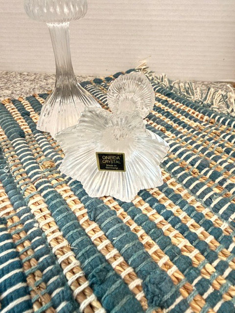 Oneida Celeste Crystal Candlestick Holders