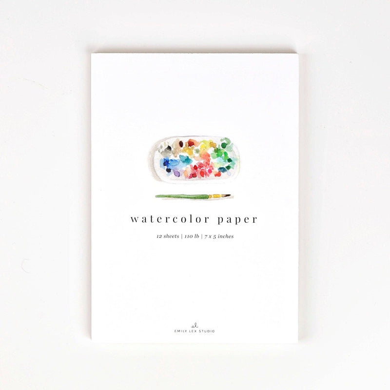 Notepad with 12 Sheets of Heavy Watercolor Paper | 5” x 7” by 112 - Peony Lane Boutique