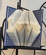 Folded Book - Love w/Blue Plaid cover sheet